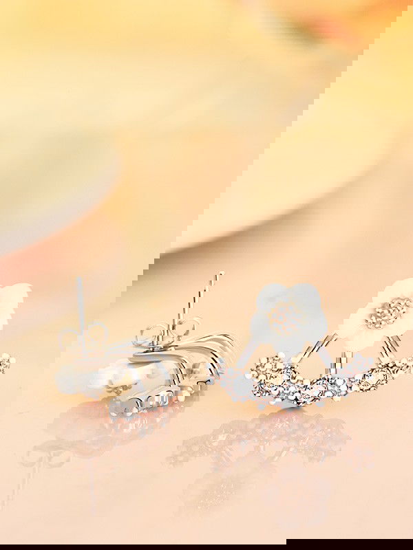 Enamored Anchor CZ Earrings