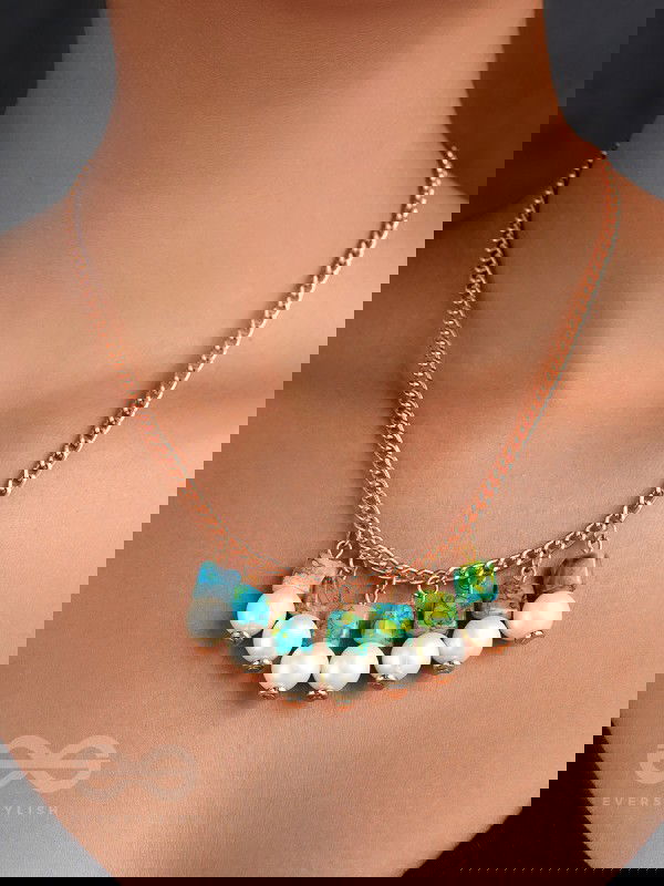 April Shower- Golden Pearls Necklace With Anti-Tarnish Coating 