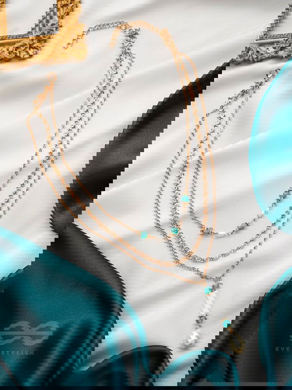 Heaven's Fall- Golden Embellished Necklace 