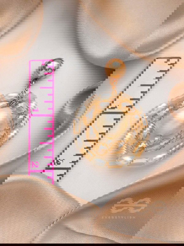 Run Rings Round- Golden Embellished Earrings