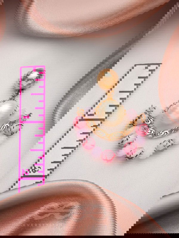 The Pink Moon- Golden Embellished Earrings