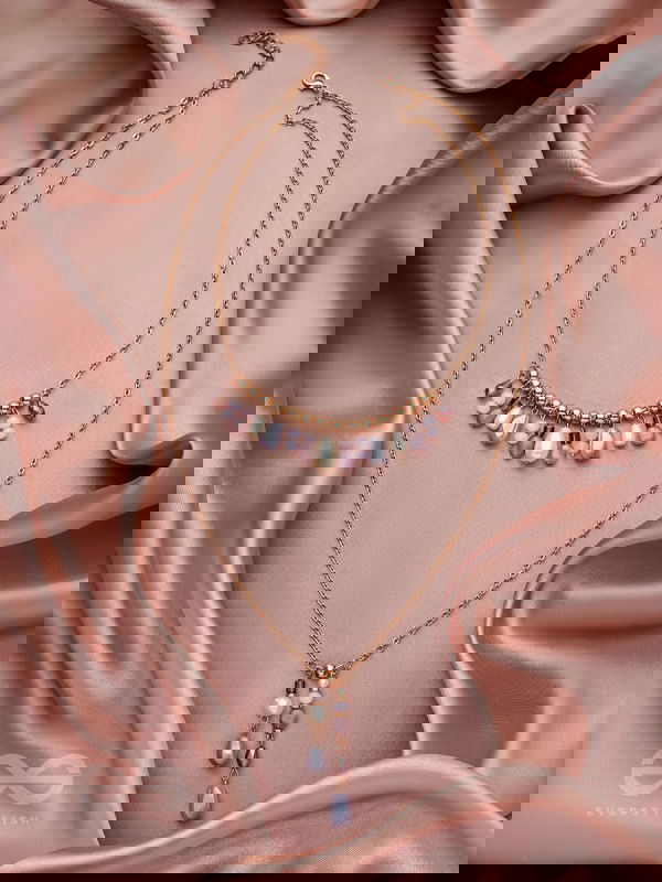 The Grey Storm- Golden Layered Necklace With Anti-Tarnish Coating