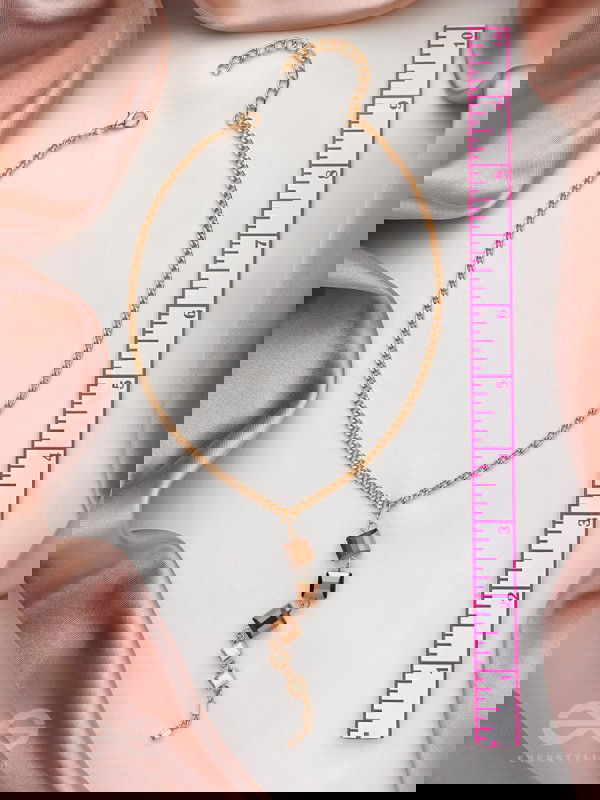 Drop Dead Gorgeous Golden Embellished Necklace With Anti-Tarnish Coating 