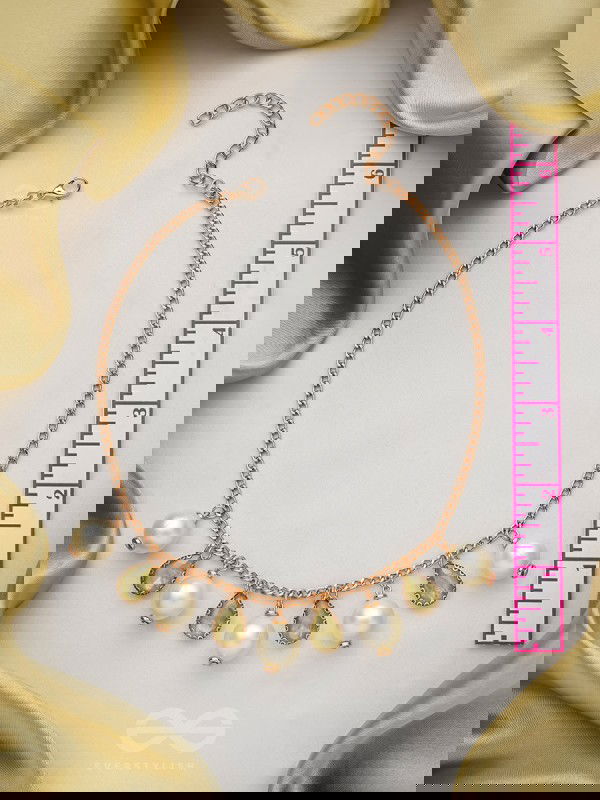 The Daisy Shrub- Golden Embellished Necklace With Anti-Tarnish Coating 