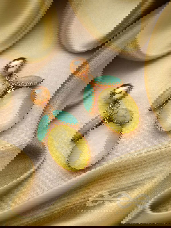 The Fruit of Love- Golden Embellished Earrings