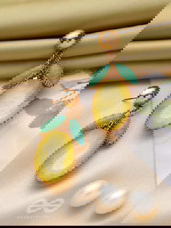 The Fruit of Love- Golden Embellished Earrings