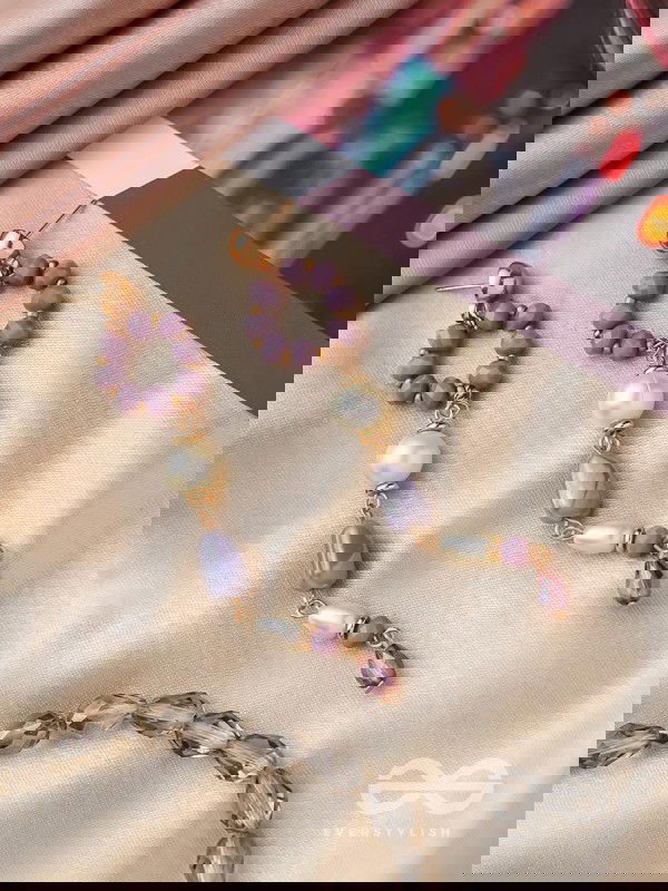 In the Loop- Golden Embellished Earrings