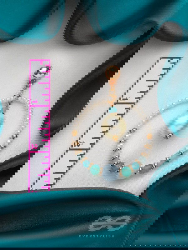 The Blue Moon- Golden Embellished Earrings