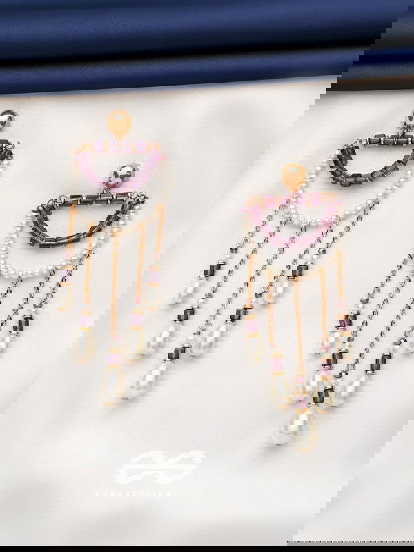 Cry for the Moon- Golden Pearl Earrings