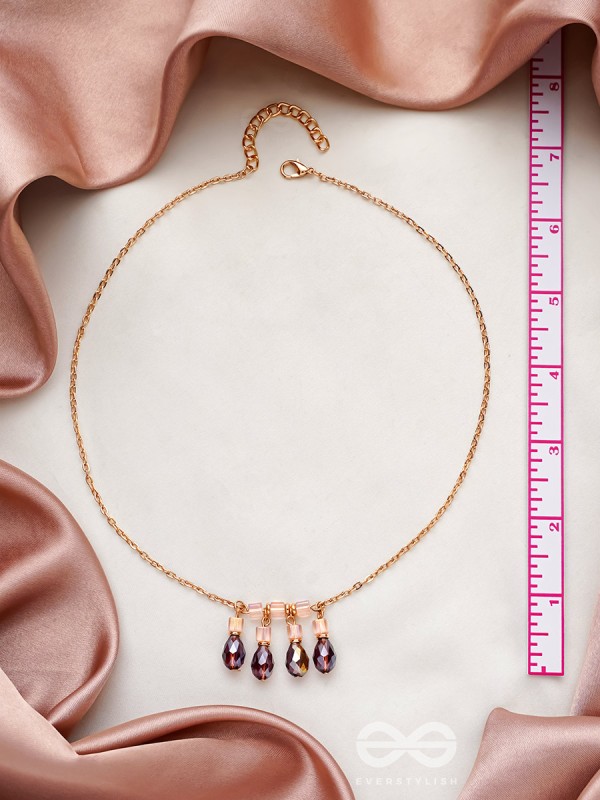 The Caramel Rain- Golden Embellished Necklace With Anti-Tarnish Coating 