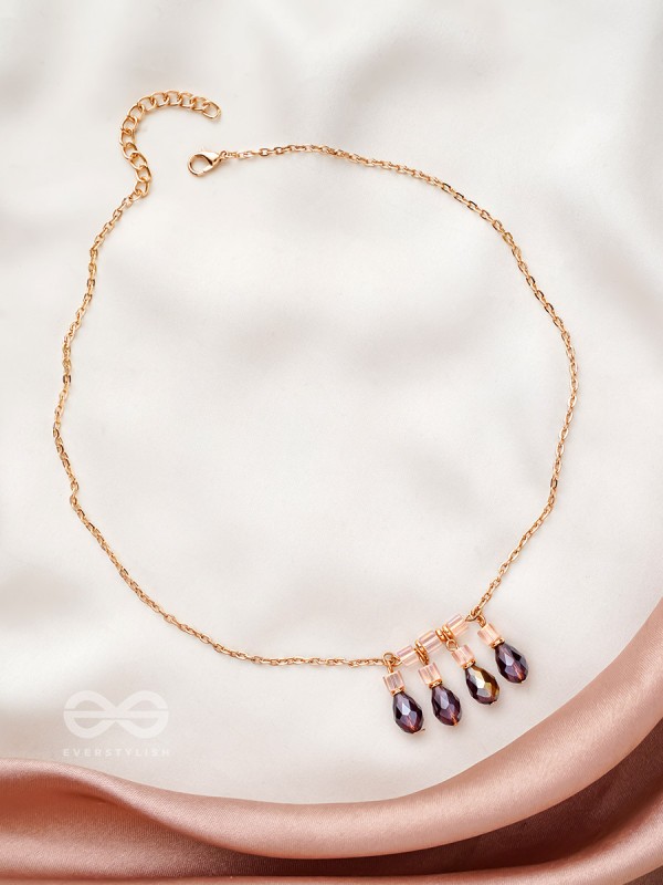 The Caramel Rain- Golden Embellished Necklace With Anti-Tarnish Coating 