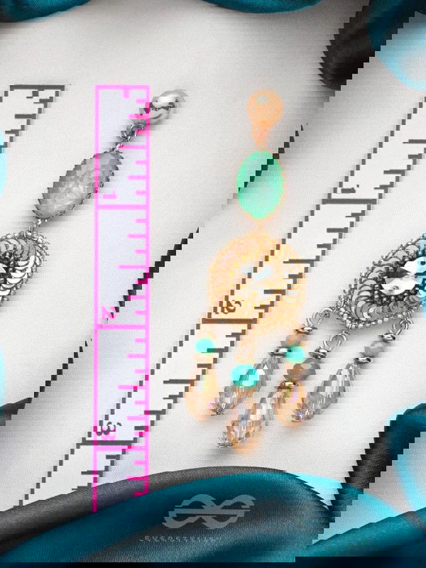 The Tuscan Sun- Golden Embellished Earrings