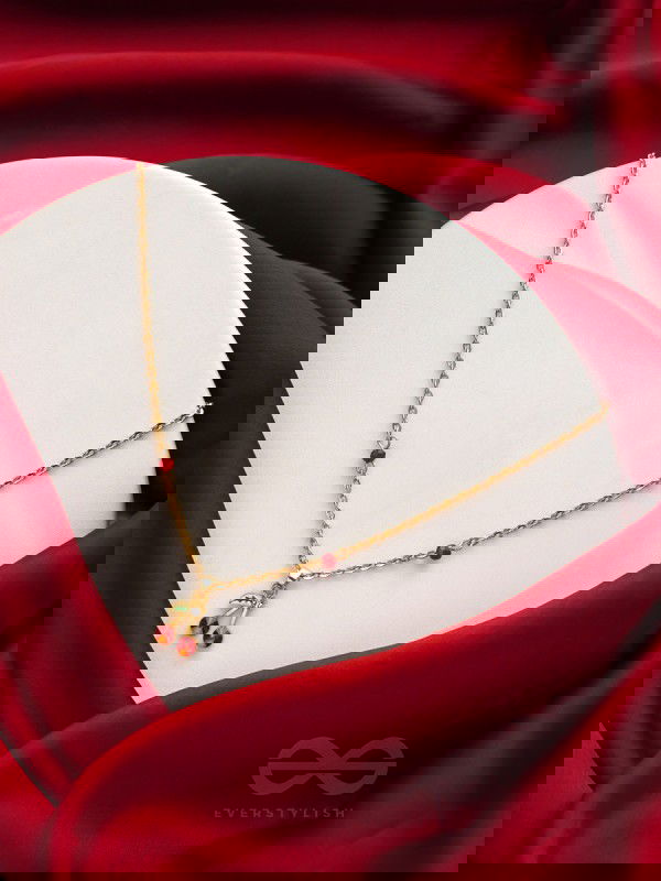 Cherry On The Cake- Golden Embellished Necklace With Anti-Tarnish Coating 