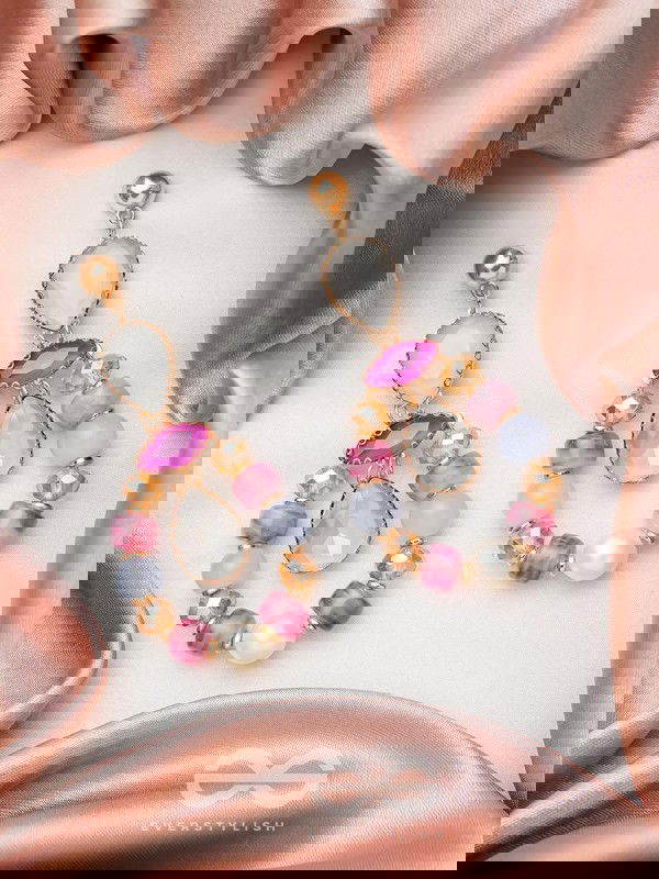 The Spring Palette- Golden Embellished Earrings