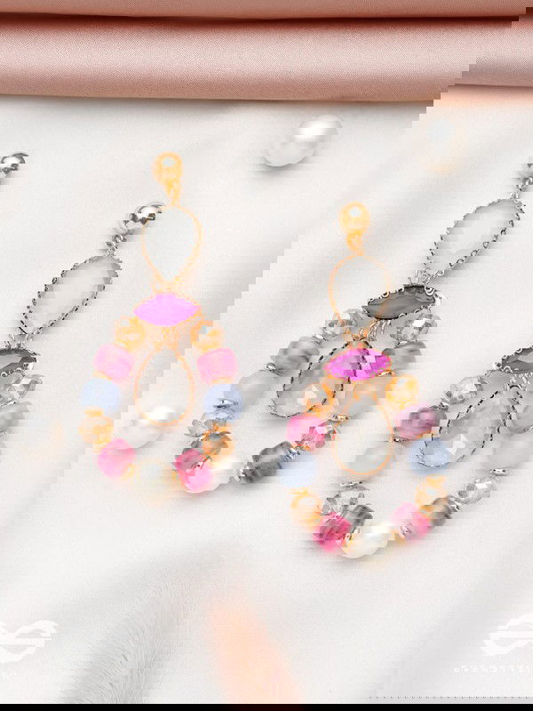 The Spring Palette- Golden Embellished Earrings