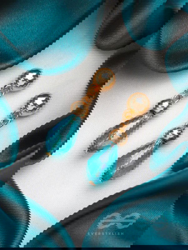 The Beryl Bead- Golden Beads Earrings