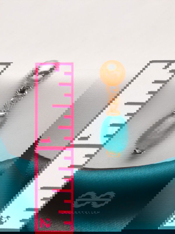 Sea n Sky- Golden Embellished Earrings