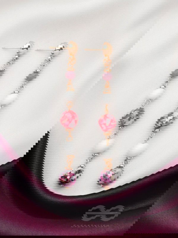 The Blossom Boulevard- Golden Embellished Earrings