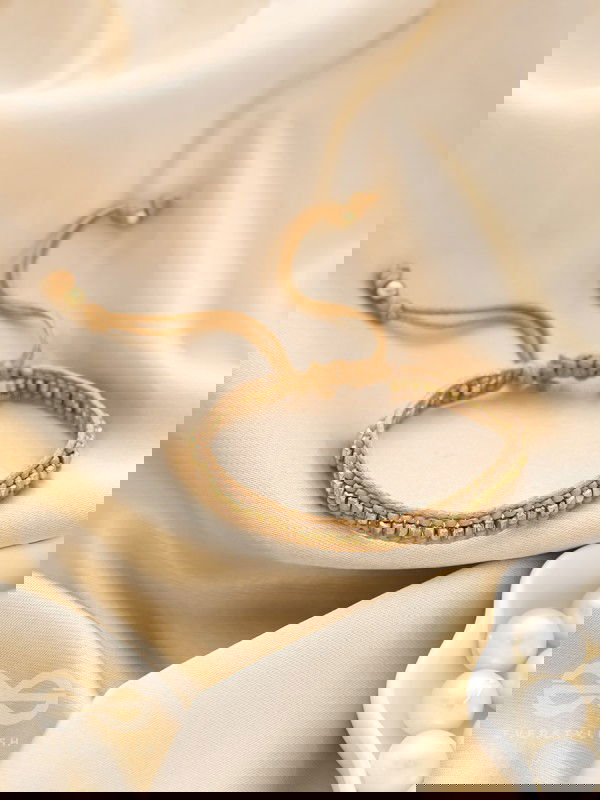 The Bronze Beauty- Beaded Knot Bracelet