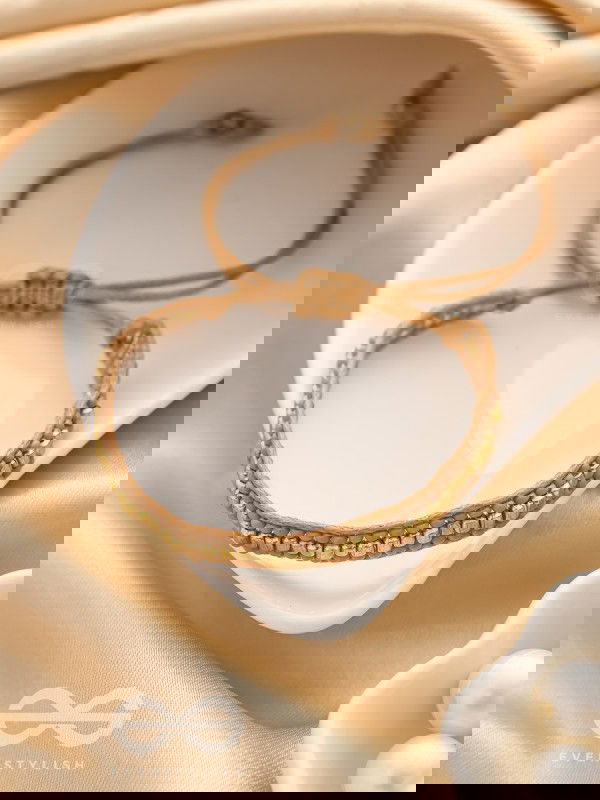 The Bronze Beauty- Beaded Knot Bracelet