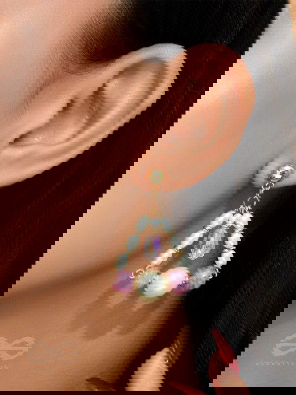 The Cinderella Swing- Golden Embellished Earrings