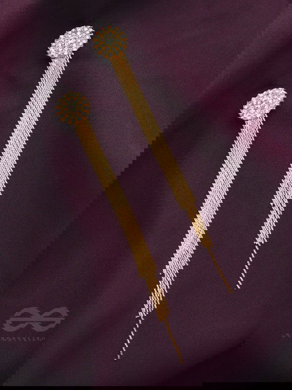 The Charm of a Perfectionist Stone studded danglers- Golden