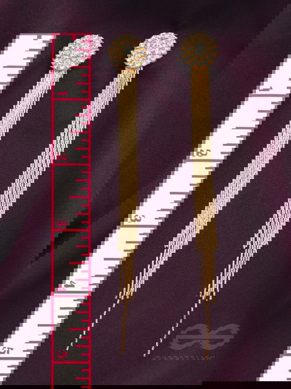 The Charm of a Perfectionist Stone studded danglers- Golden