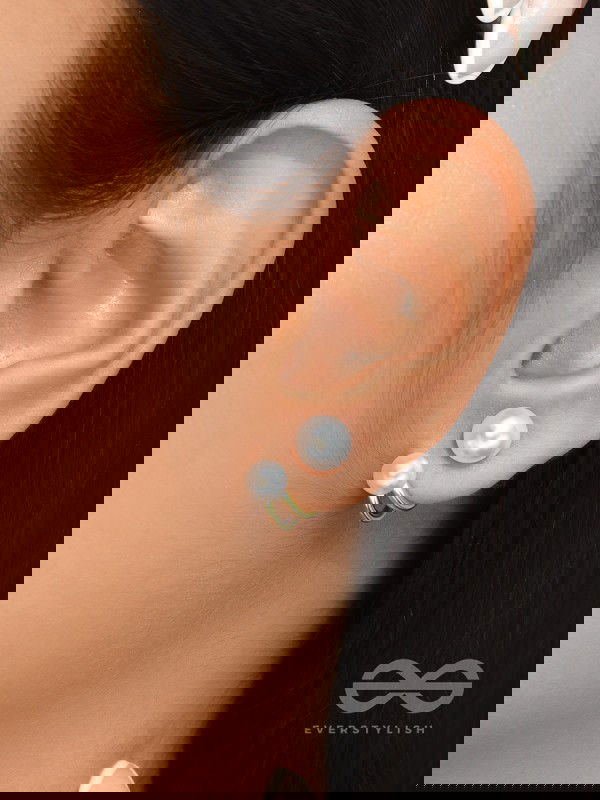 The Pearly Smile- Golden Pearl Earrings