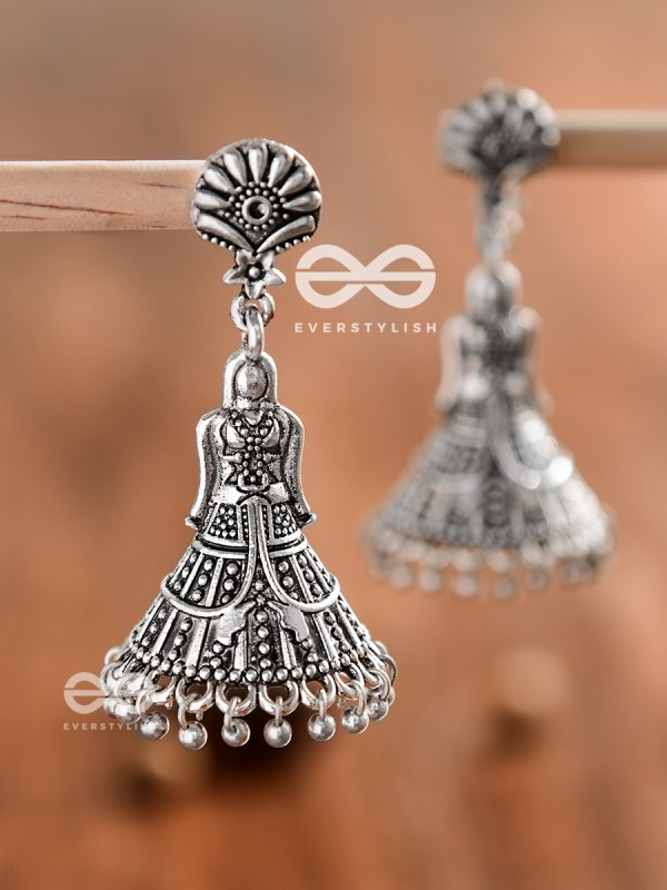 The Lady of Elegance - Oxidised Boho Jhumkas