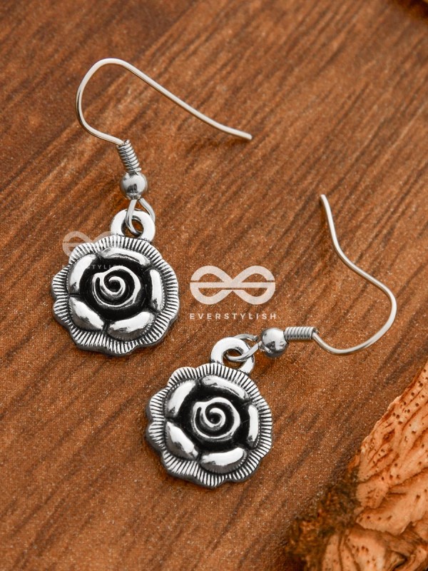 The Little Boho Floral Danglers - Tiny Trinket Earrings