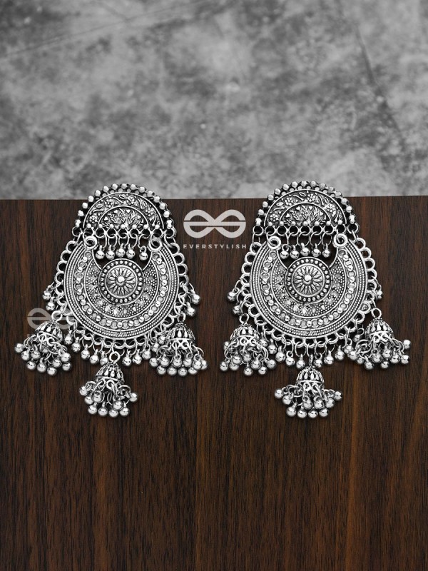 A Boho Dream - Oxidised Triple Jhumki Danglers