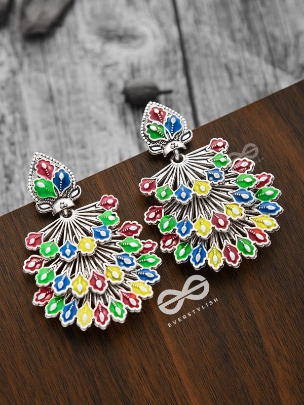 The Layered Meenakari Artwork Earrings