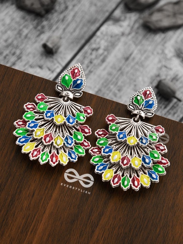 The Layered Meenakari Artwork Earrings
