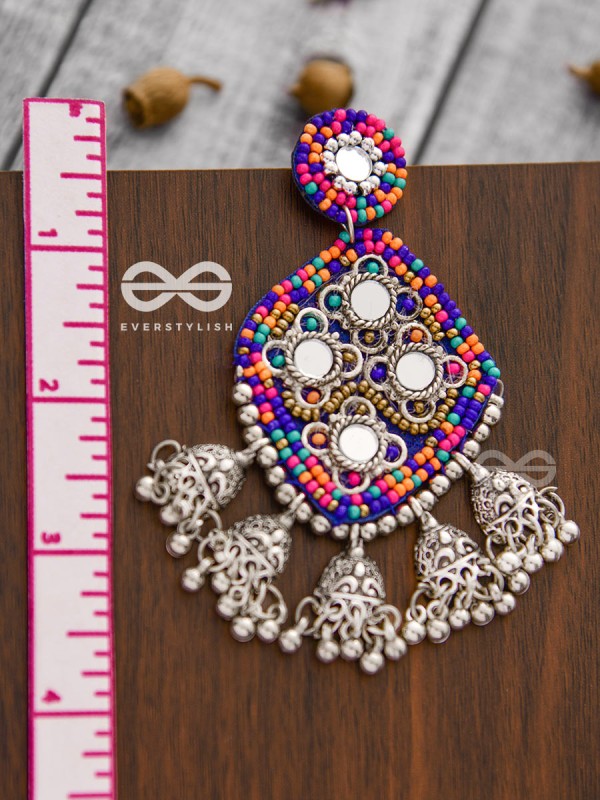 A Statement of Royalty -  Embroidered Statement Earrings