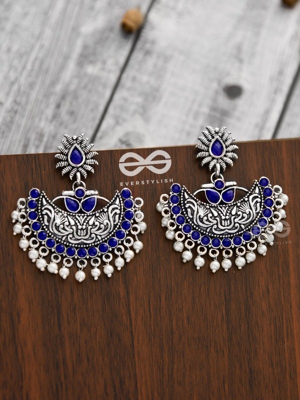 The Bohemian Elegance (Sapphire Blue) - Embellished Oxidised Collection