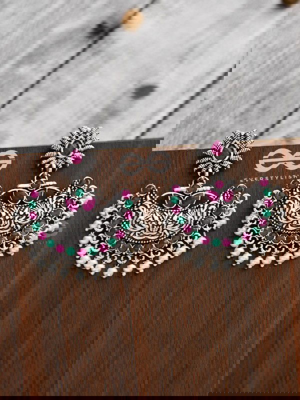 The Bohemian Elegance (Ruby Emerald) - Embellished Oxidised Collection