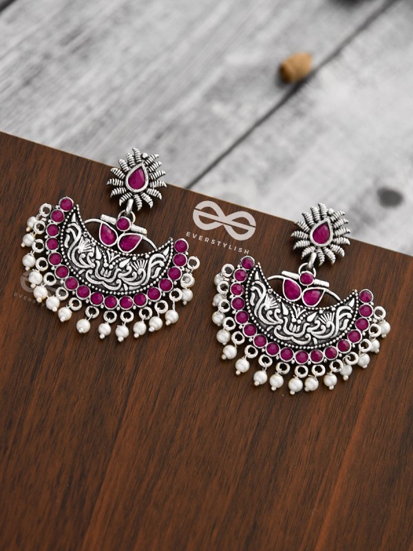 The Bohemian Elegance (Ruby Red) - Embellished Oxidised Collection