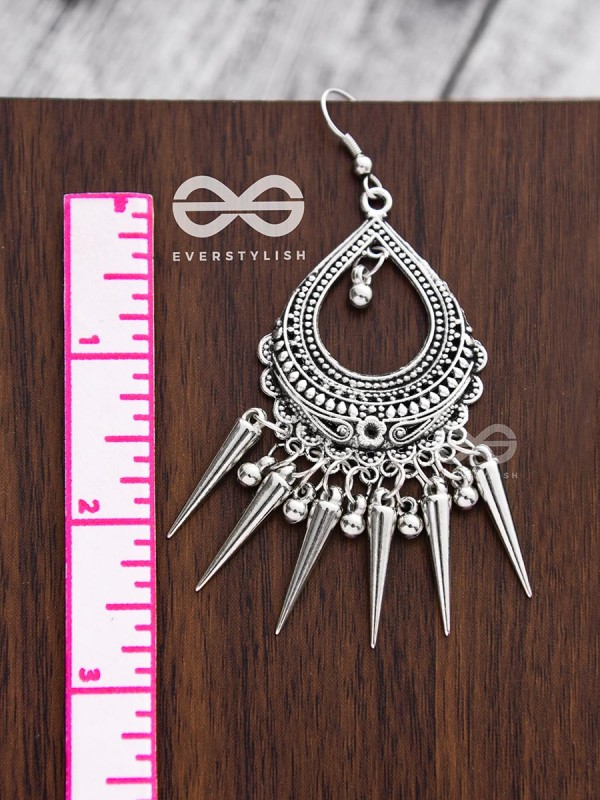 The Vintage Motif Ferns - Oxidised Boho Earrings