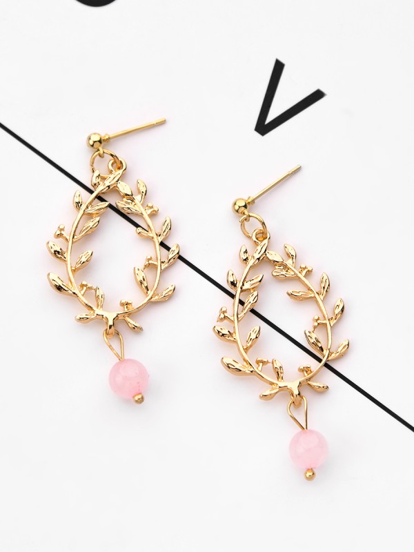 The Converging Golden Branches - Golden Casual Earrings