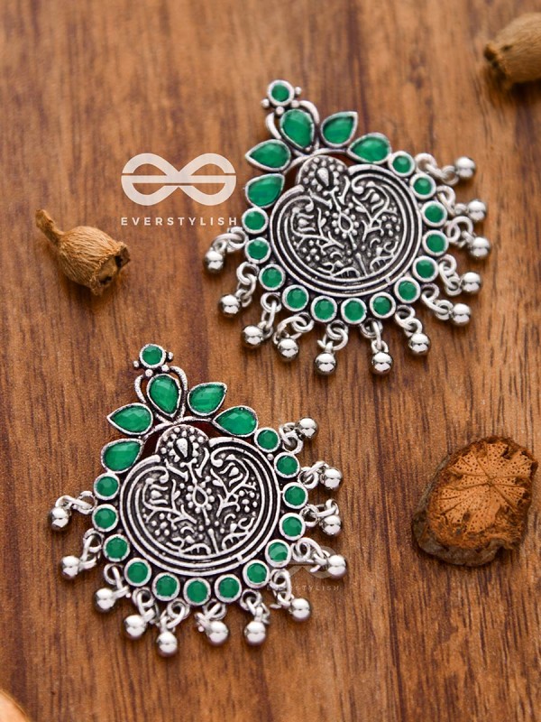 The Bohemian Intrigue (Emerald Green) - Embellished Oxidised Collection