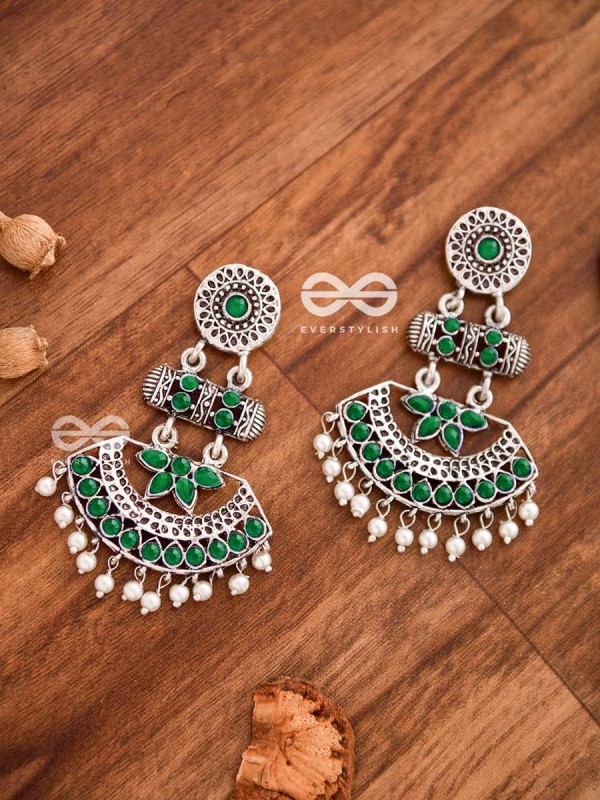 The Bohemian Elegance (Emerald) - Embellished Oxidised Collection