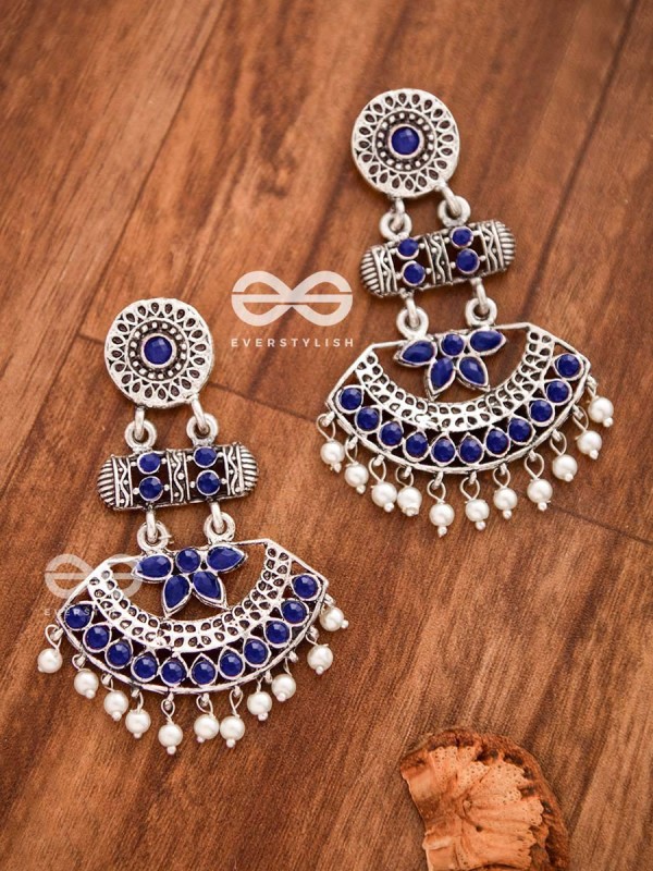 The Bohemian Elegance (Sapphire Blue) - Embellished Oxidised Collection