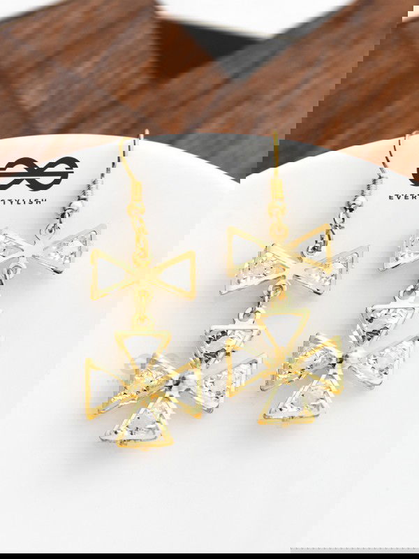 A Shimmery Statement Danglers - The Golden Charm Collection