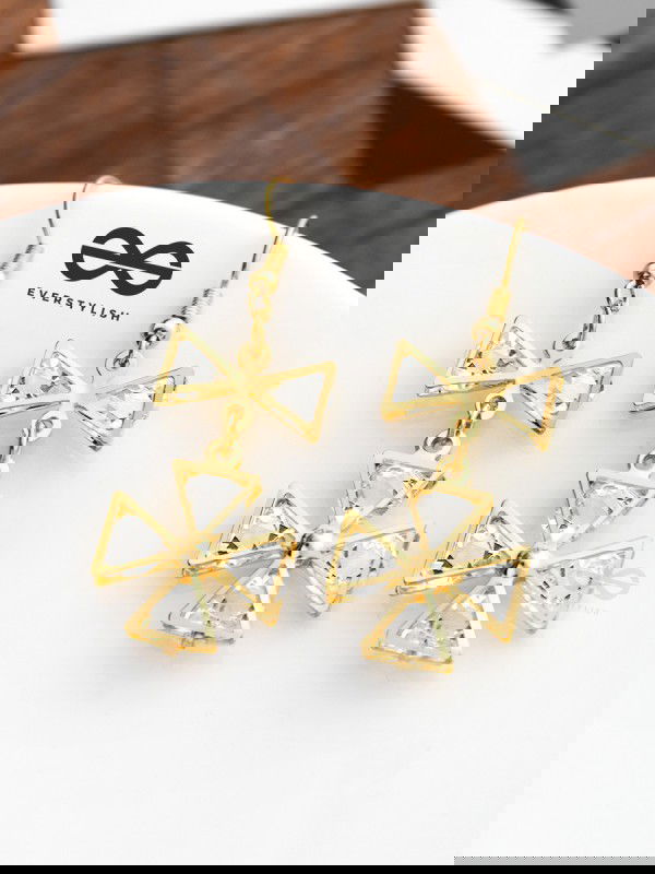 A Shimmery Statement Danglers - The Golden Charm Collection