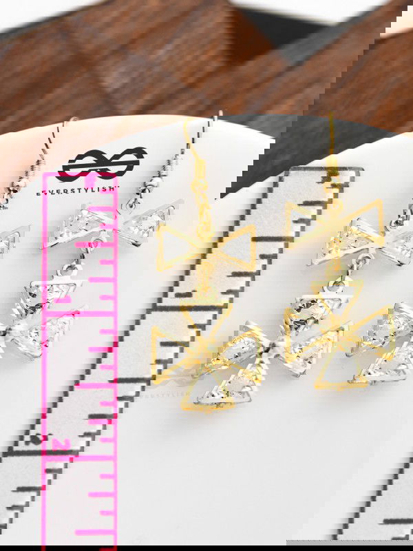 A Shimmery Statement Danglers - The Golden Charm Collection