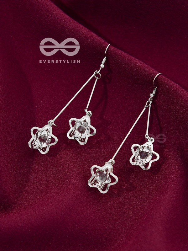 The Dangling Shimmery Star Earrings