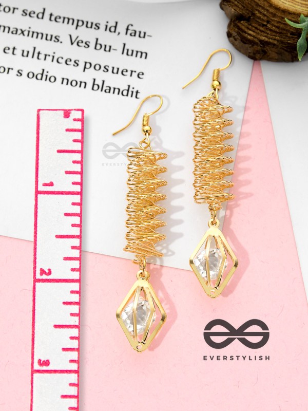 Spiralling in Style - Casual Golden Danglers