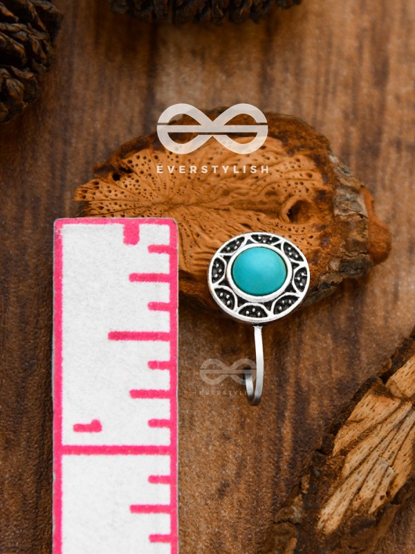 The Elegant Aztecs - Turquoise Boho Nosering