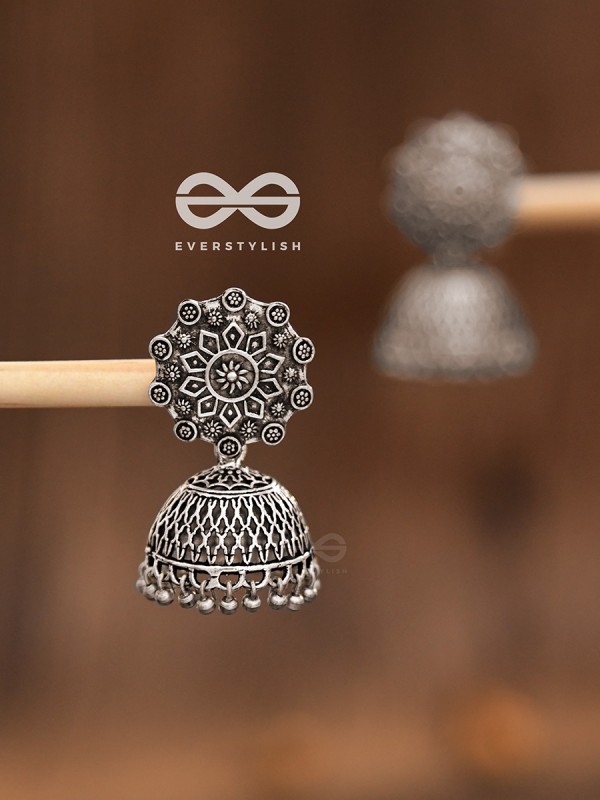 The captivating gaze stunning ethnic Jhumkis