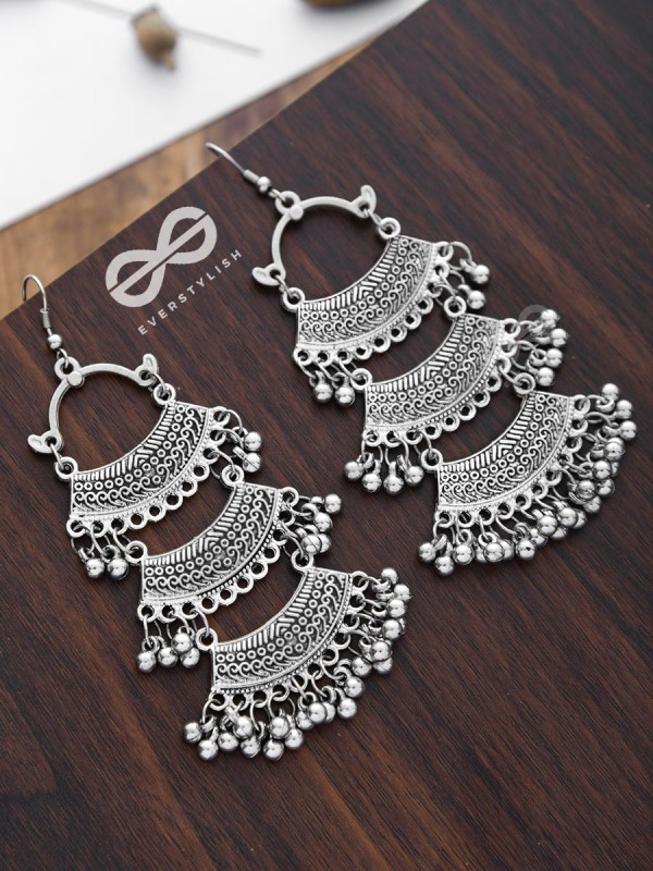 The Bohemian Fantasy- Multilayered statement earrings